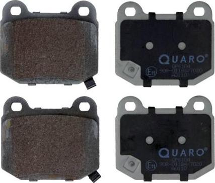 QUARO QP6104 - Komplet kočnih obloga, disk kočnica parts5.com