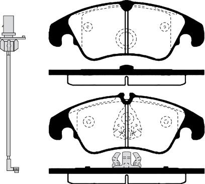 VW 8K0 698 151 R - Set placute frana,frana disc parts5.com