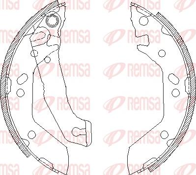 Remsa 4140.00 - Brake Shoe, Drum brakes parts5.com