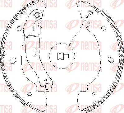 Remsa 4107.00 - Brake Shoe, Drum brakes parts5.com