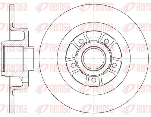 Remsa 6613.00 - Zavorni kolut parts5.com