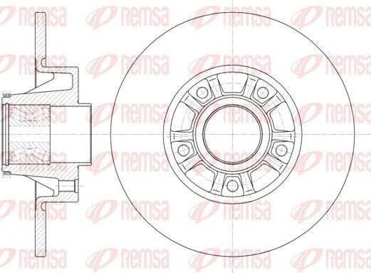 Remsa 6733.20 - Tarcza hamulcowa parts5.com