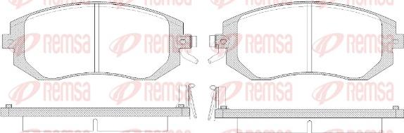 Remsa 0951.14 - Sada brzdových platničiek kotúčovej brzdy parts5.com