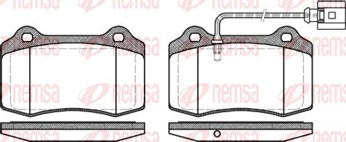 Remsa 0434.01 - Bremsbelagsatz, Scheibenbremse parts5.com