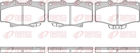 Remsa 0429.14 - Комплект спирачно феродо, дискови спирачки parts5.com