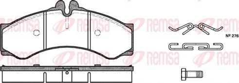 Remsa 0614.00 - Комплект спирачно феродо, дискови спирачки parts5.com