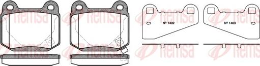 Remsa 0014.52 - Fren balata seti, diskli fren parts5.com