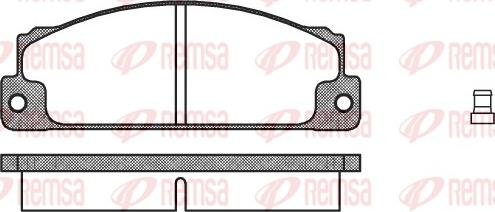 Remsa 0022.02 - Komplet pločica, disk-kočnica parts5.com