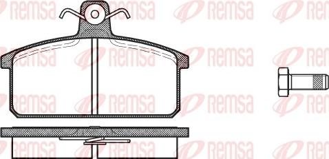 Remsa 0128.00 - Sada brzdových destiček, kotoučová brzda parts5.com