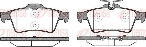 Remsa 0842.20 - Zestaw klocków hamulcowych, hamulce tarczowe parts5.com