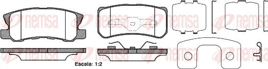 Remsa 0803.22 - Komplet pločica, disk-kočnica parts5.com