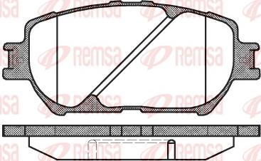 Remsa 0884.00 - Zestaw klocków hamulcowych, hamulce tarczowe parts5.com