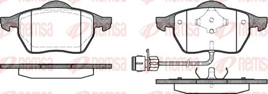 Remsa 0390.02 - Komplet pločica, disk-kočnica parts5.com