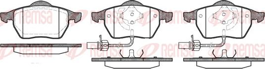 Remsa 0390.22 - Комплект спирачно феродо, дискови спирачки parts5.com