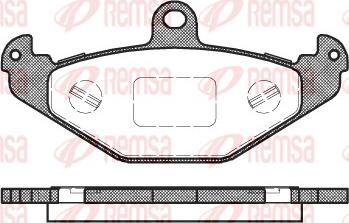 Remsa 0345.20 - Zestaw klocków hamulcowych, hamulce tarczowe parts5.com