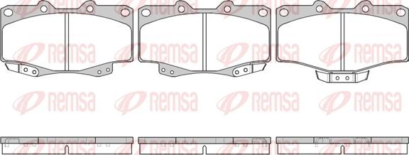 Remsa 0315.04 - Комплект спирачно феродо, дискови спирачки parts5.com