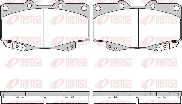 Remsa 0315.22 - Комплект спирачно феродо, дискови спирачки parts5.com