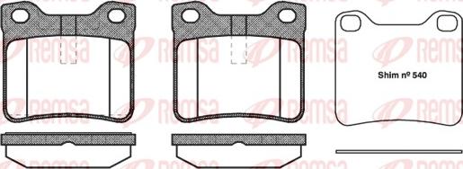 Remsa 0321.10 - Brake Pad Set, disc brake parts5.com