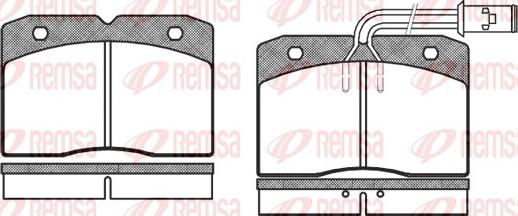 Remsa 0211.12 - Sada brzdových platničiek kotúčovej brzdy parts5.com