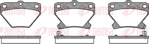 Remsa 0741.02 - Zestaw klocków hamulcowych, hamulce tarczowe parts5.com