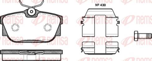 Remsa 0767.10 - Bremsbelagsatz, Scheibenbremse parts5.com