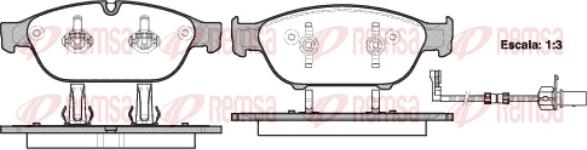 Remsa 1441.02 - Тормозные колодки, дисковые, комплект parts5.com