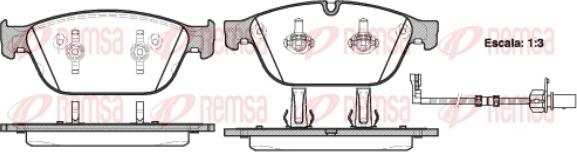 Remsa 1443.02 - Тормозные колодки, дисковые, комплект parts5.com