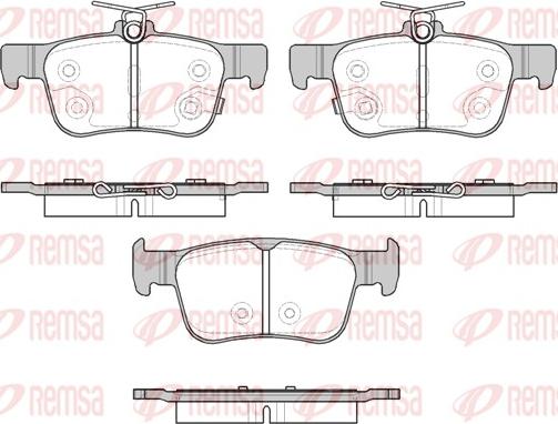 Remsa 1551.32 - Zestaw klocków hamulcowych, hamulce tarczowe parts5.com