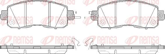 Remsa 1517.04 - Zestaw klocków hamulcowych, hamulce tarczowe parts5.com