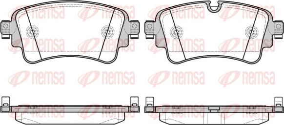 Remsa 1669.08 - Комплект спирачно феродо, дискови спирачки parts5.com