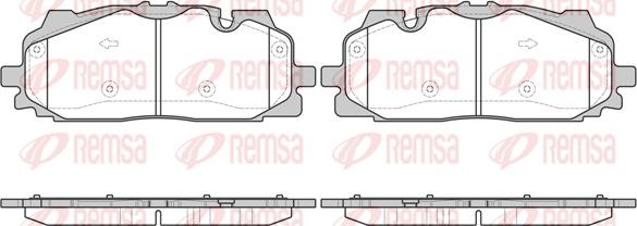 Remsa 1667.00 - Комплект спирачно феродо, дискови спирачки parts5.com