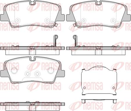 Remsa 1687.00 - Brake Pad Set, disc brake parts5.com