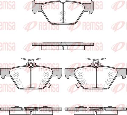 Remsa 1638.02 - Komplet pločica, disk-kočnica parts5.com