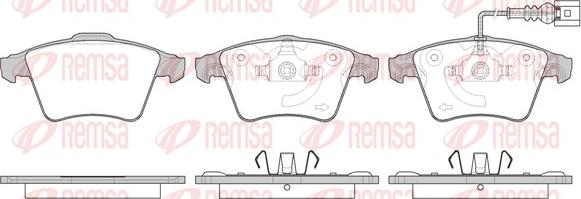 Remsa 1045.11 - Juego de pastillas de freno parts5.com