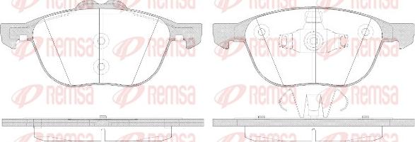 Remsa 1082.50 - Komplet zavornih oblog, ploscne (kolutne) zavore parts5.com