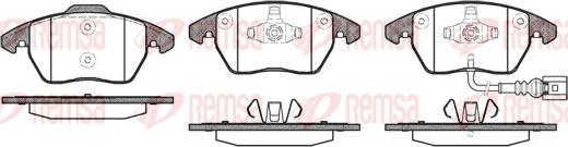 Remsa 1030.01 - Комплект спирачно феродо, дискови спирачки parts5.com