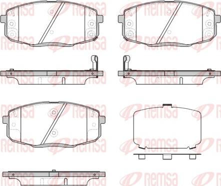 Remsa 1038.12 - Komplet zavornih oblog, ploscne (kolutne) zavore parts5.com