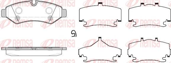 Remsa 1867.00 - Sada brzdových destiček, kotoučová brzda parts5.com