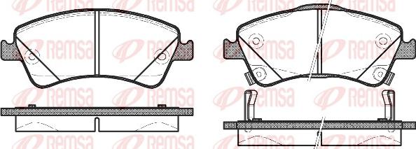 Remsa 1341.12 - Zestaw klocków hamulcowych, hamulce tarczowe parts5.com