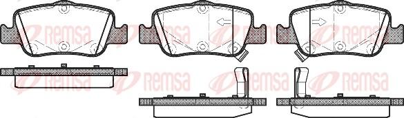 Remsa 1356.02 - Zestaw klocków hamulcowych, hamulce tarczowe parts5.com