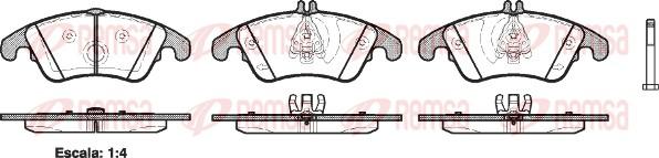 Remsa 1304.00 - Komplet kočnih obloga, disk kočnica parts5.com