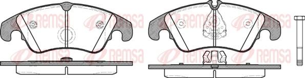 Remsa 1304.10 - Komplet zavornih oblog, ploscne (kolutne) zavore parts5.com