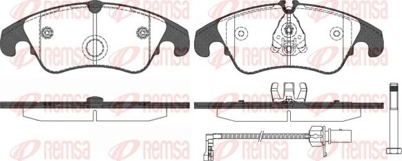 Remsa 1304.31 - Komplet zavornih oblog, ploscne (kolutne) zavore parts5.com