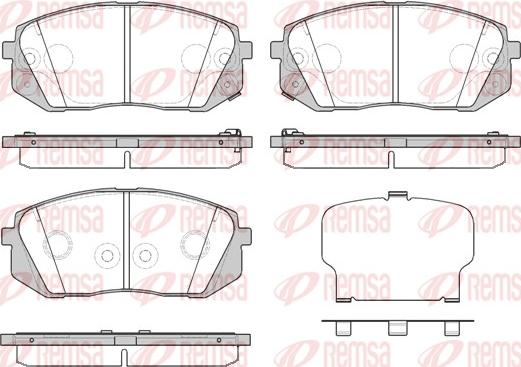 Remsa 1302.52 - Komplet zavornih oblog, ploscne (kolutne) zavore parts5.com