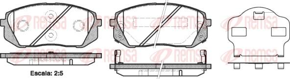 Remsa 1302.02 - Σετ τακάκια, δισκόφρενα parts5.com