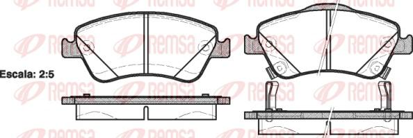 Remsa 1310.02 - Zestaw klocków hamulcowych, hamulce tarczowe parts5.com