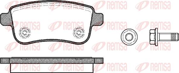 Remsa 1387.00 - Komplet zavornih oblog, ploscne (kolutne) zavore parts5.com