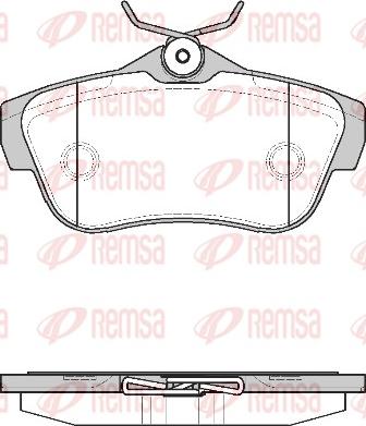 Remsa 1299.00 - Комплект спирачно феродо, дискови спирачки parts5.com