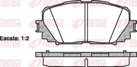 Remsa 1258.00 - Комплект спирачно феродо, дискови спирачки parts5.com