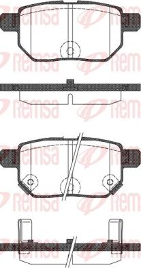 Remsa 1286.22 - Zestaw klocków hamulcowych, hamulce tarczowe parts5.com